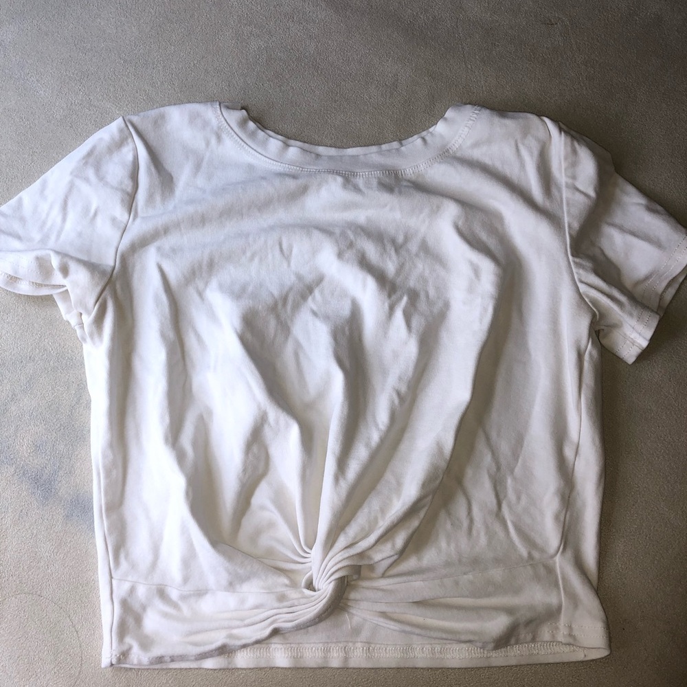 Shein White Tie Shirt